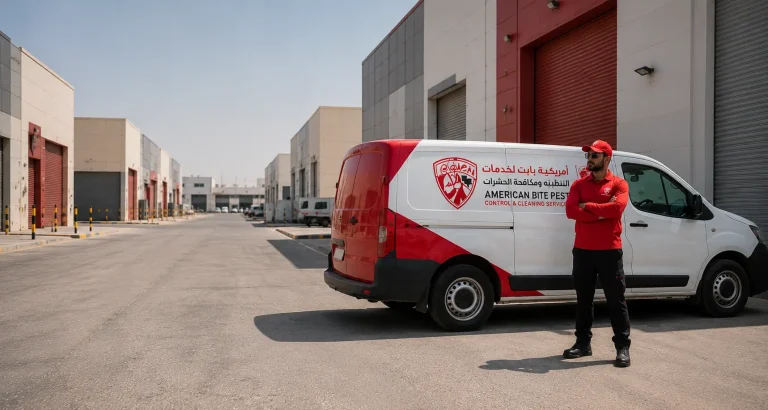 American bite pest control van in mussaffah