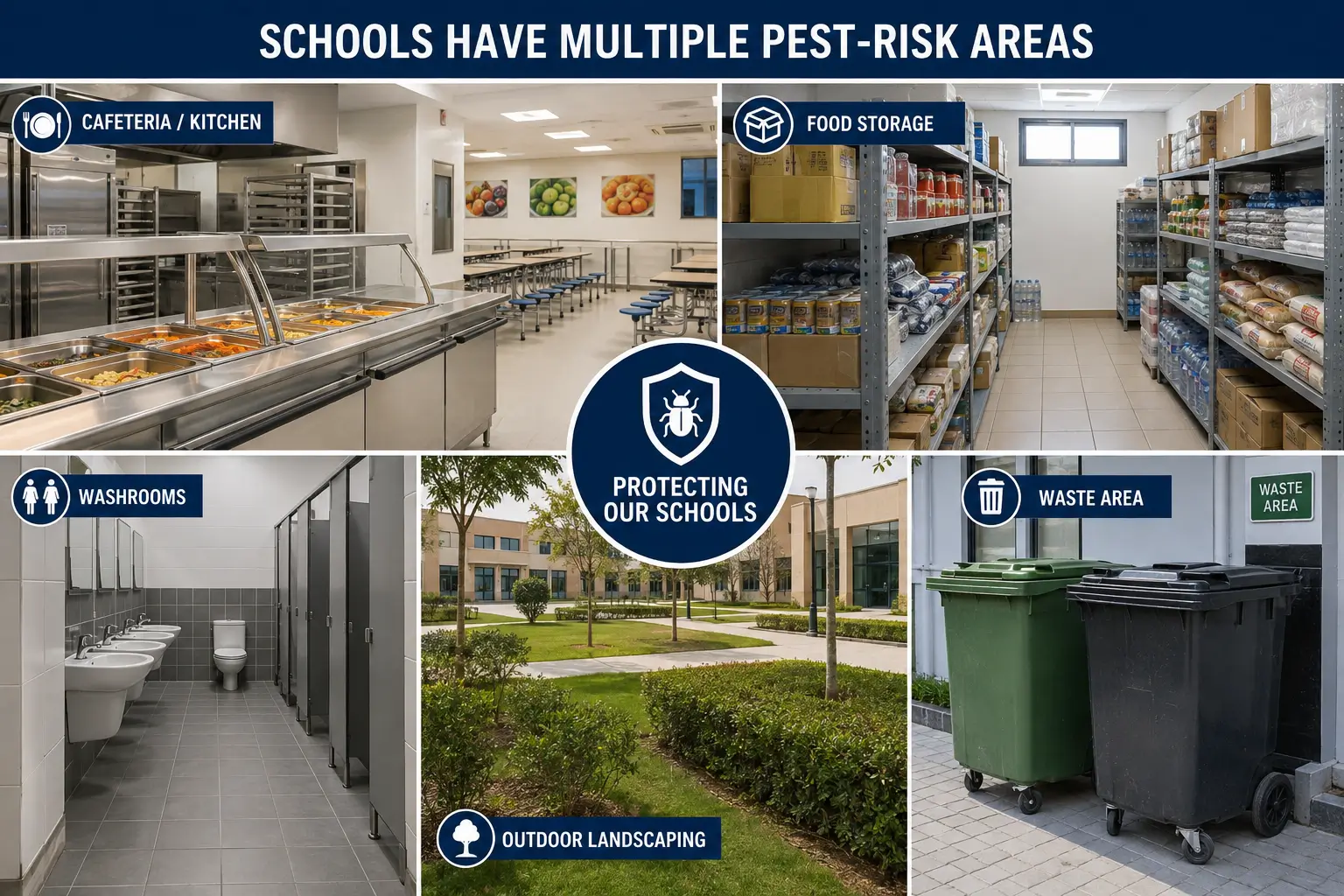 School Pest-Risk Areas Infographic