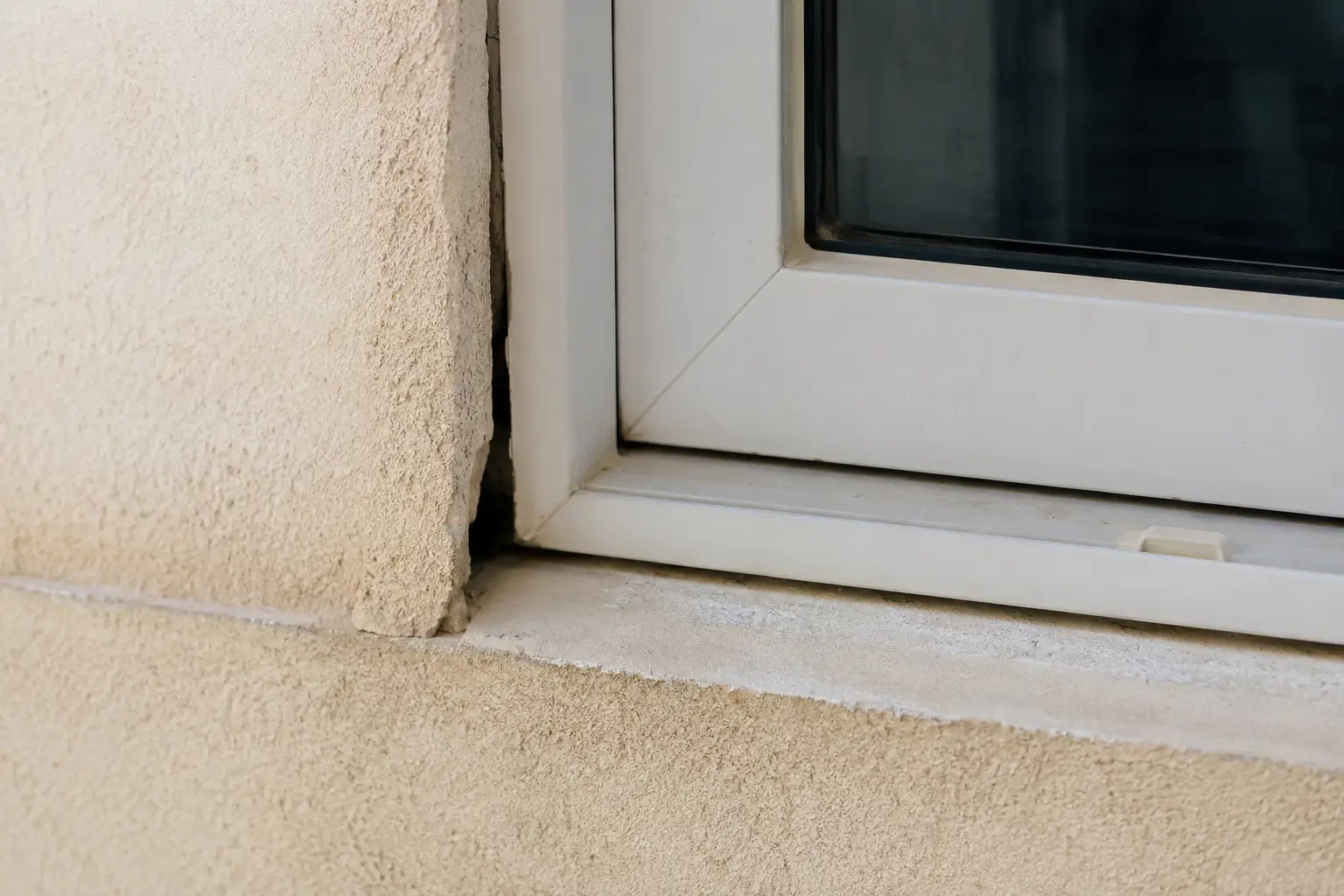 Small gap around a window frame, a common lizard entry point