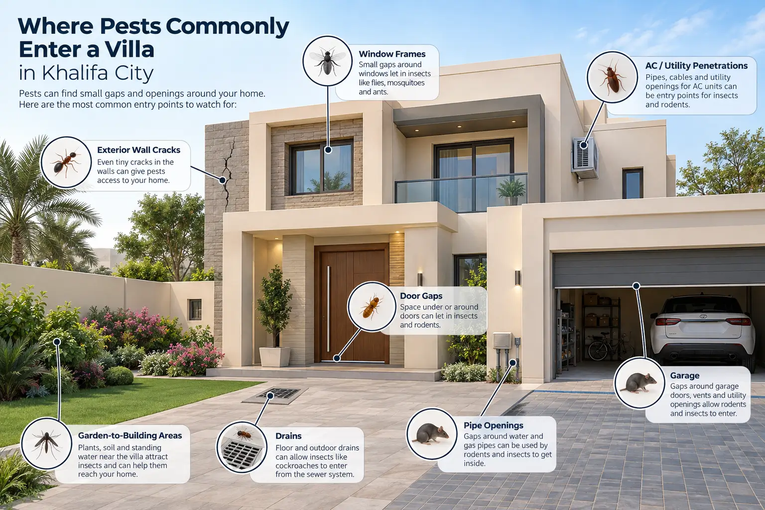 Villa Pest Entry Points Infographic